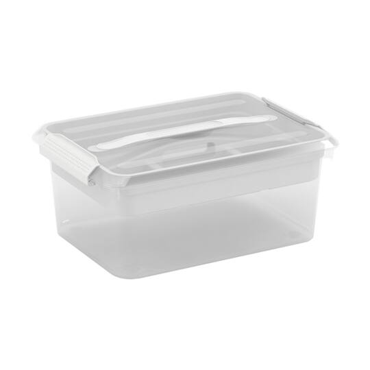 14 5qt Latchmate White Storage Box With Tray By Simply Tidy Michaels